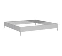 vidaXL Garden Raised Bed 100x100x18.5 cm Galvanised Steel, Silver
