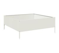 vidaXL Garden Raised Bed Outdoor Planter Pot Patio Flower Box White Steel