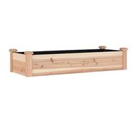 vidaXL Garden Raised Bed, Outdoor Raised Planter with Liner, Planter Pot for Vegetable Fruit, Flower Bed for Yard, Solid Wood Pine