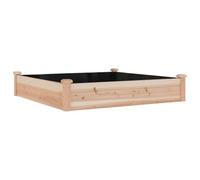 vidaXL Garden Raised Bed, Outdoor Raised Planter with Liner, Planter Pot for Vegetable Fruit, Flower Bed for Yard, Solid Wood Pine