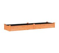 vidaXL Garden Raised Bed, Outdoor Raised Planter with Liner, Planter Pot for Vegetable Fruit, Flower Bed for Patio Backyard, Brown Solid Wood Fir