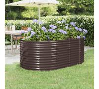 vidaXL Garden Raised Bed Powder-coated Steel 175x100x68 cm Brown