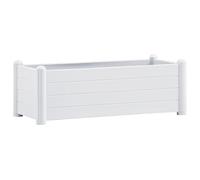 vidaXL Garden Raised Bed PP White 100x43x35 cm