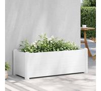 vidaXL Garden Raised Bed PP White 100x43x35 cm