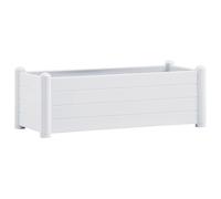 vidaXL Garden Raised Bed PP White Outdoor Patio Planter Planting Plant Box