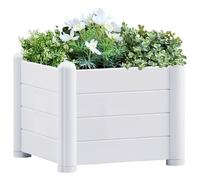 vidaXL Garden Raised Bed PP White Outdoor Planter Planting Plant Box Patio