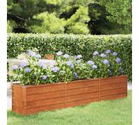vidaXL Garden Raised Bed - Durable y Corten Steel, Ample Planting Space, Sturdy Frame with Interior Support, Safe Edge Fold Design, Easy DIY Assembly