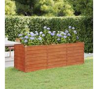 vidaXL Garden Raised Bed Rusty 240X80X77cm Corten Steel, Brown