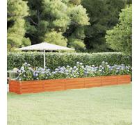 vidaXL Garden Raised Bed Rusty 600X80X45cm Corten Steel, Brown
