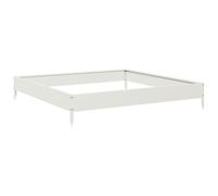 Raised Garden Bed White Steel Durable 100x100x18.5cm Open-Bottom Planter Box XL