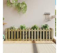 (natural impregnated, 200 x 50 x 50 cm) vidaXL Garden Raised Bed with Fence Design Outdoor Planter Solid Wood Pine