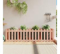 vidaXL Garden Raised Bed w/ Fence Design 200x50x50 cm, Brown