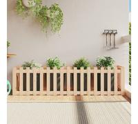 (natural pine, 200 x 50 x 50 cm) vidaXL Garden Raised Bed with Fence Design Outdoor Planter Solid Wood Pine