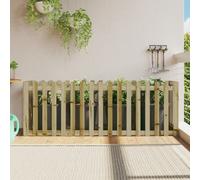 vidaXL Garden Raised Bed w/ Fence Design 200x50x70cm - Pine, Brown