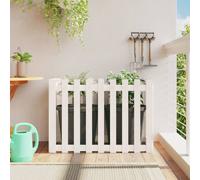 vidaXL Garden Raised Bed w/ Fence Design White 100x50x70 cm, White