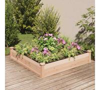 vidaXL Garden Raised Bed with Liner 120x120x25 cm Solid Wood Fir