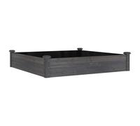 (grey, 120 x 120 x 25 cm) vidaXL Garden Raised Bed Planter with Liner Plant Flower Bed Solid Wood Pine