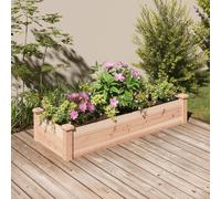 vidaXL Garden Raised Bed with Liner 120x45x25 cm Solid Wood Fir