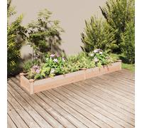 vidaXL Solid Wood Fir Raised Garden Bed with Non-Woven Fabric Liner 240x45x25 cm - Spacious for Planting Vegetables, Herbs or Flower Beds - Natural Wood Color