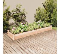 vidaXL Garden Raised Bed - Solid Fir Wood Planter with Liner for Plants, Herbs, and Flowers - Ample Space - 240x60x25 cm