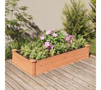 vidaXL Garden Raised Bed with Liner Brown 120x60x25 cm Solid Wood Fir