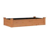 Vidaxl Garden Raised Bed With Liner Brown 120X60X25 Cm Solid Wood Fir