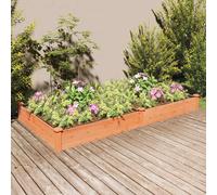 (brown, 240 x 120 x 25 cm) vidaXL Garden Raised Bed Planter with Liner Plant Flower Bed Solid Wood Pine