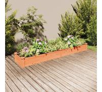 vidaXL Garden Raised Bed with Liner Brown 240x45x25 cm Solid Wood Fir