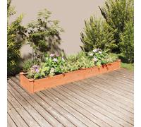 vidaXL Garden Raised Bed with Liner Brown 240x45x25 cm Solid Wood Fir UK