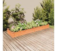 vidaXL Garden Raised Bed with Liner Brown 240x60x25 cm Solid Wood Fir