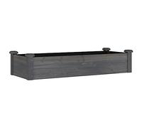 vidaXL Garden Raised Bed with Liner Grey 120x45x25 cm Solid Wood Fir