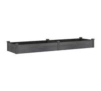 (grey, 240 x 60 x 25 cm) vidaXL Garden Raised Bed Planter with Liner Plant Flower Bed Solid Wood Pine