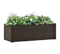 vidaXL Garden Raised Bed with Self Watering System Mocha 100 cm Flower Planter