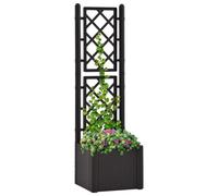 vidaXL Garden Raised Bed with Trellis and Self Watering System Anthracite