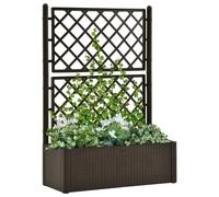 Garden Raised Bed with Trellis & Self Planter Multi Colours 100/43 cm vidaXL