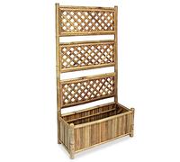 vidaXL Garden Raised Bed with Trellis Bamboo 70 cm