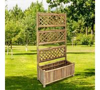 vidaXL Garden Raised Bed with Trellis Bamboo 70 cm UK HOT