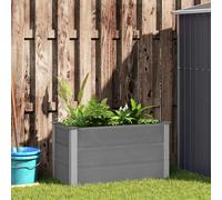 vidaXL Garden Raised Bed WPC 100x50x54cm Grey Outdoor Flower Pot Raised Bed