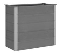 vidaXL Garden Raised Bed - Outdoor Rectangular Planter in Grey - Durable Wood-Plastic Composite Flower Bed - Easy Assembly - Ideal for DIY Gardeners - 100x50x91 cm