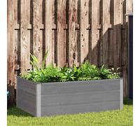 Garden Planter WPC Grey Outdoor Lawn Flower Pot Raised Bed Multi Sizes vidaXL