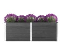 vidaXL Garden Raised Bed WPC Grey Patio Lawn Flower Pot Box Basket Raised Bed
