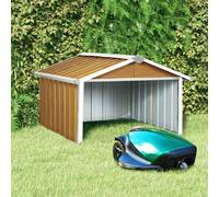 vidaXL Garden Robot Lawnmower Shed 92x97x63 cm Galvanised Steel Brown