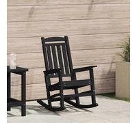 vidaXL Garden Rocking Chair Black 92 x 70 x 108cm HDPE