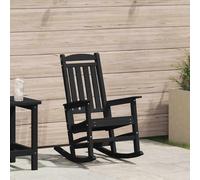 VidaXL Garden Rocking Chair Black HDPE