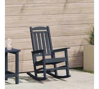 vidaXL Garden Rocking Chair Navy Blue 92 x 70 x 108cm HDPE