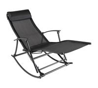 Foldable Reclining Outdoor Garden Patio Rocking Chair Sun Lounger Seat Camping v