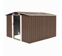vidaXL Garden Shed 257x298x178 cm Metal Brown