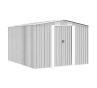 vidaXL Garden Shed 257x298x178 cm Metal Grey