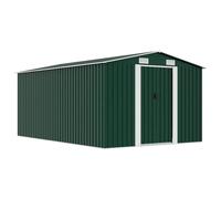 vidaXL Garden Shed 257x392x181 cm Metal Green