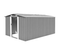 vidaXL Garden Shed 257x392x181 cm Metal Grey
